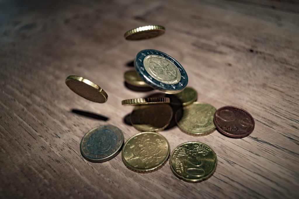 close up of coins on table 332304