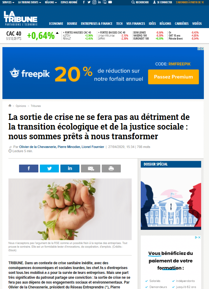 Parution la tribune